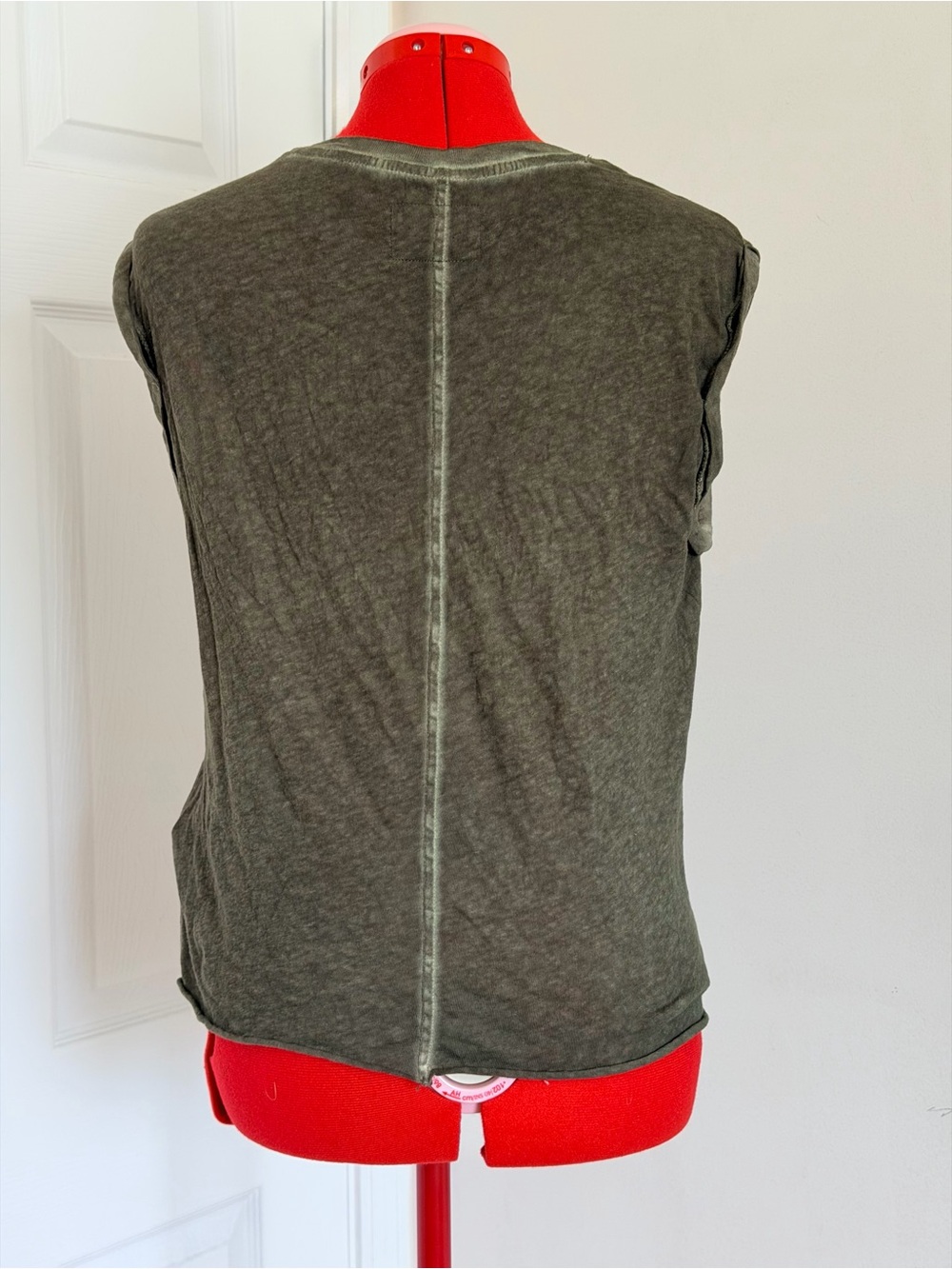 NWOT NEW Hudson Roll Sleeve Tank Top Dark Forest Cotton Linen Blend S Peru - Picture 3 of 10